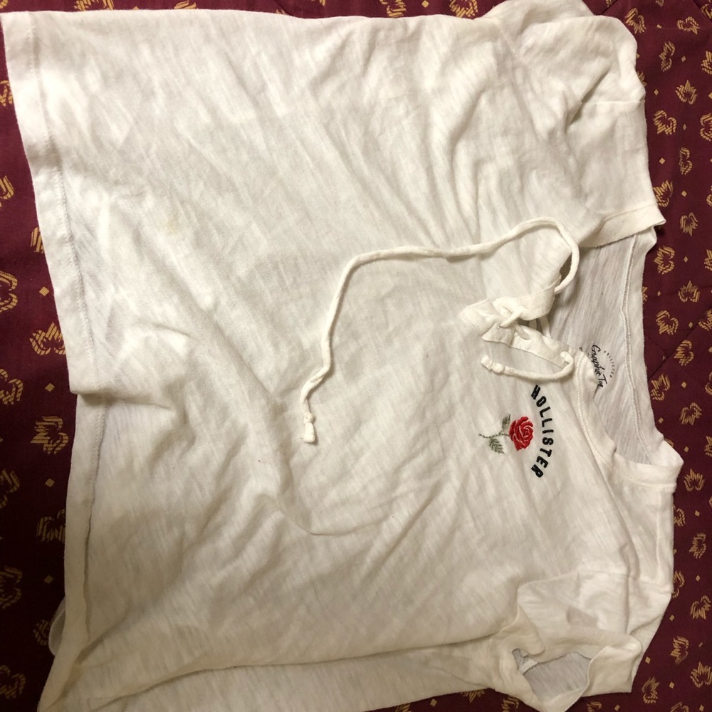 Hollister White Crop Top - Size L